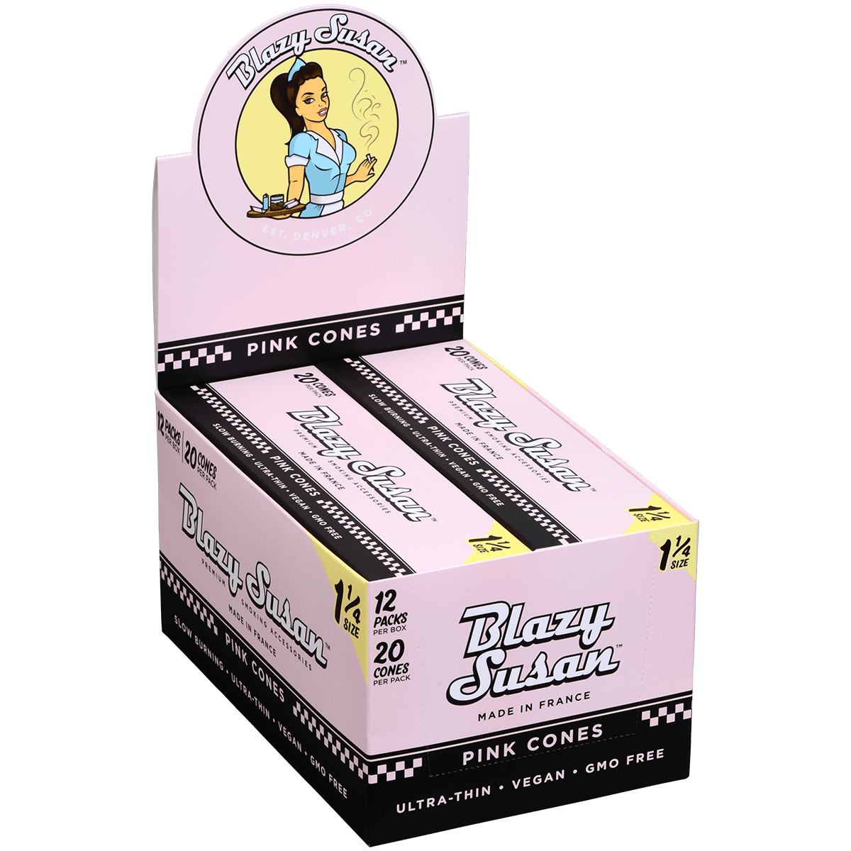 Papers Blazy Susan Pink Cones 1 1/4 12/20 Ct. Display