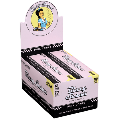 Papers Blazy Susan Pink Cones 98Mm 12/20 Ct. Display