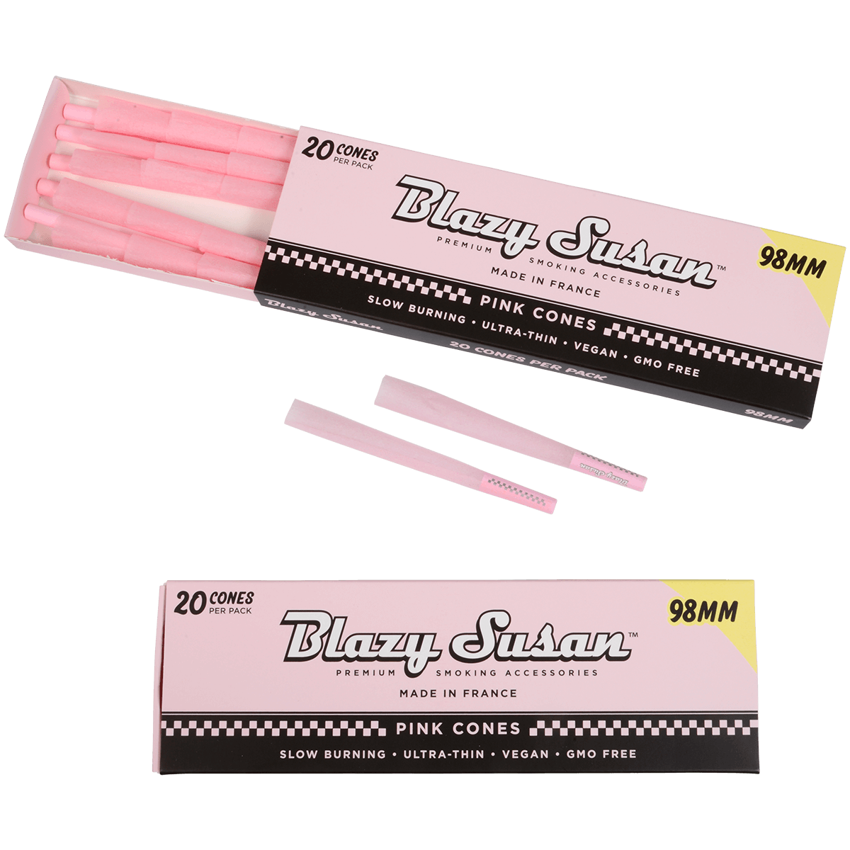 Papers Blazy Susan Pink Cones 98Mm 12/20 Ct. Display