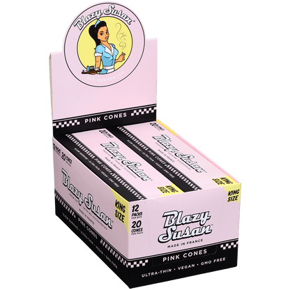 Papers Blazy Susan Pink Cones King Size 12/20 Ct. Display