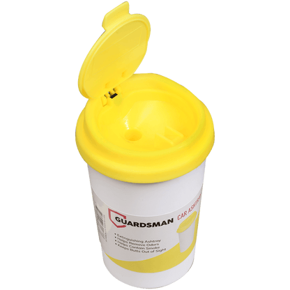 Ashtray Guardsman Car Smoke Lock Bucket W Yellow Lid 6Ct
