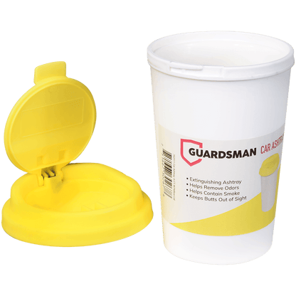 Ashtray Guardsman Car Smoke Lock Bucket W Yellow Lid 6Ct