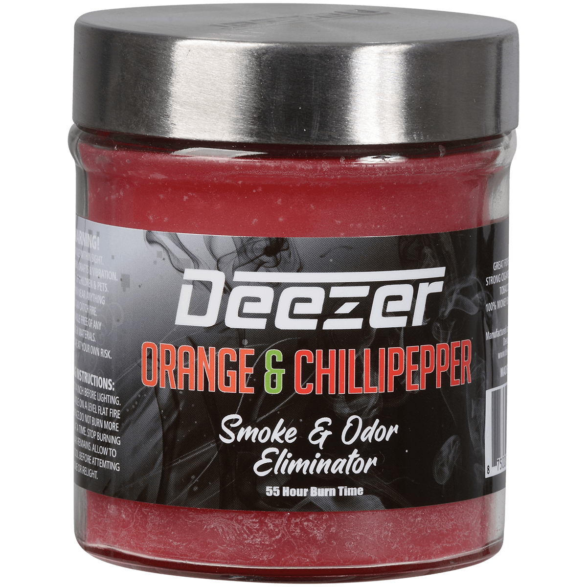 Deezer Smoke & Odor Eliminator Candle Orange & Chili Pepper