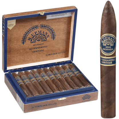 H. Upmann Nicaragua Heritage Made By Aj Fernandez Torpedo 20 Ct. Box 6.13X53