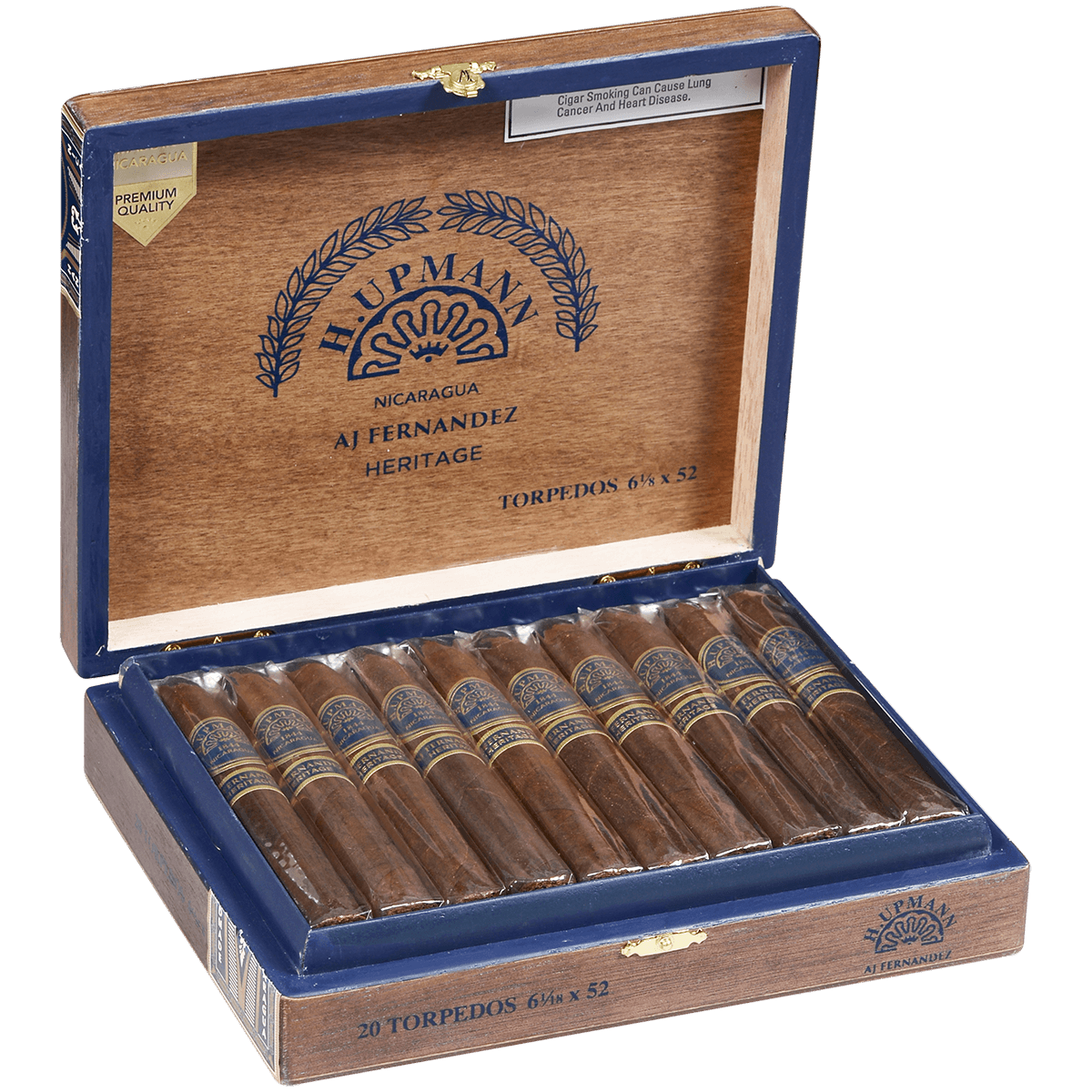 H. Upmann Nicaragua Heritage Made By Aj Fernandez Torpedo 20 Ct. Box 6.13X53
