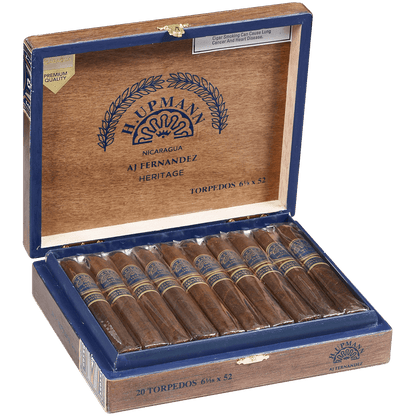 H. Upmann Nicaragua Heritage Made By Aj Fernandez Torpedo 20 Ct. Box 6.13X53