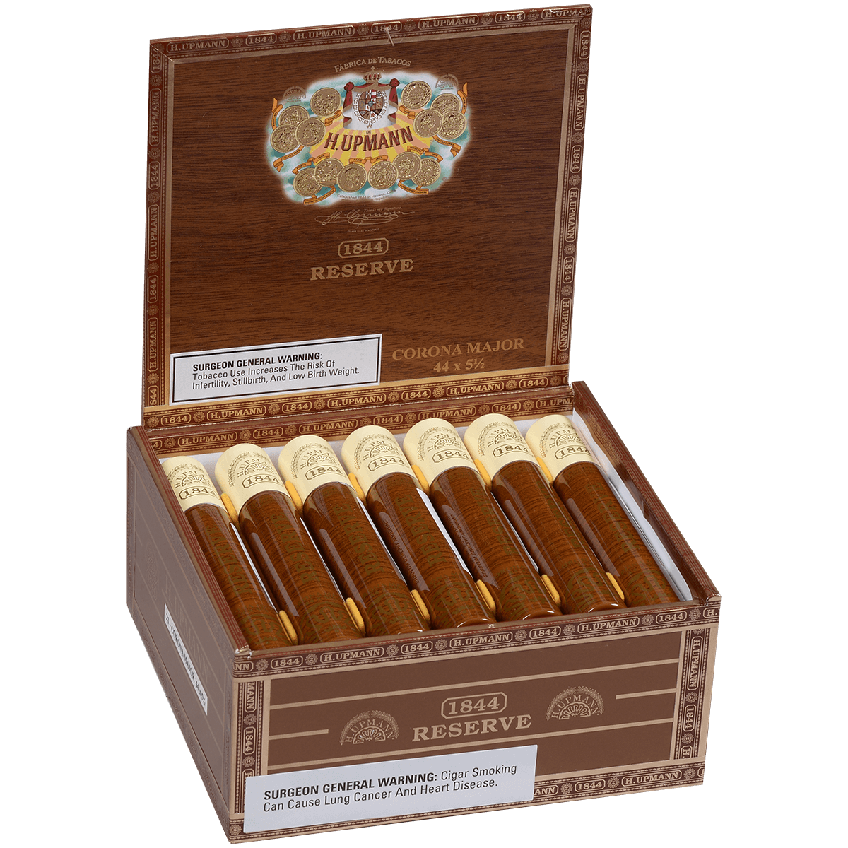 H. Upmann 1844 Reserve Corona Major Tube 21 Ct. Box 5.50X44