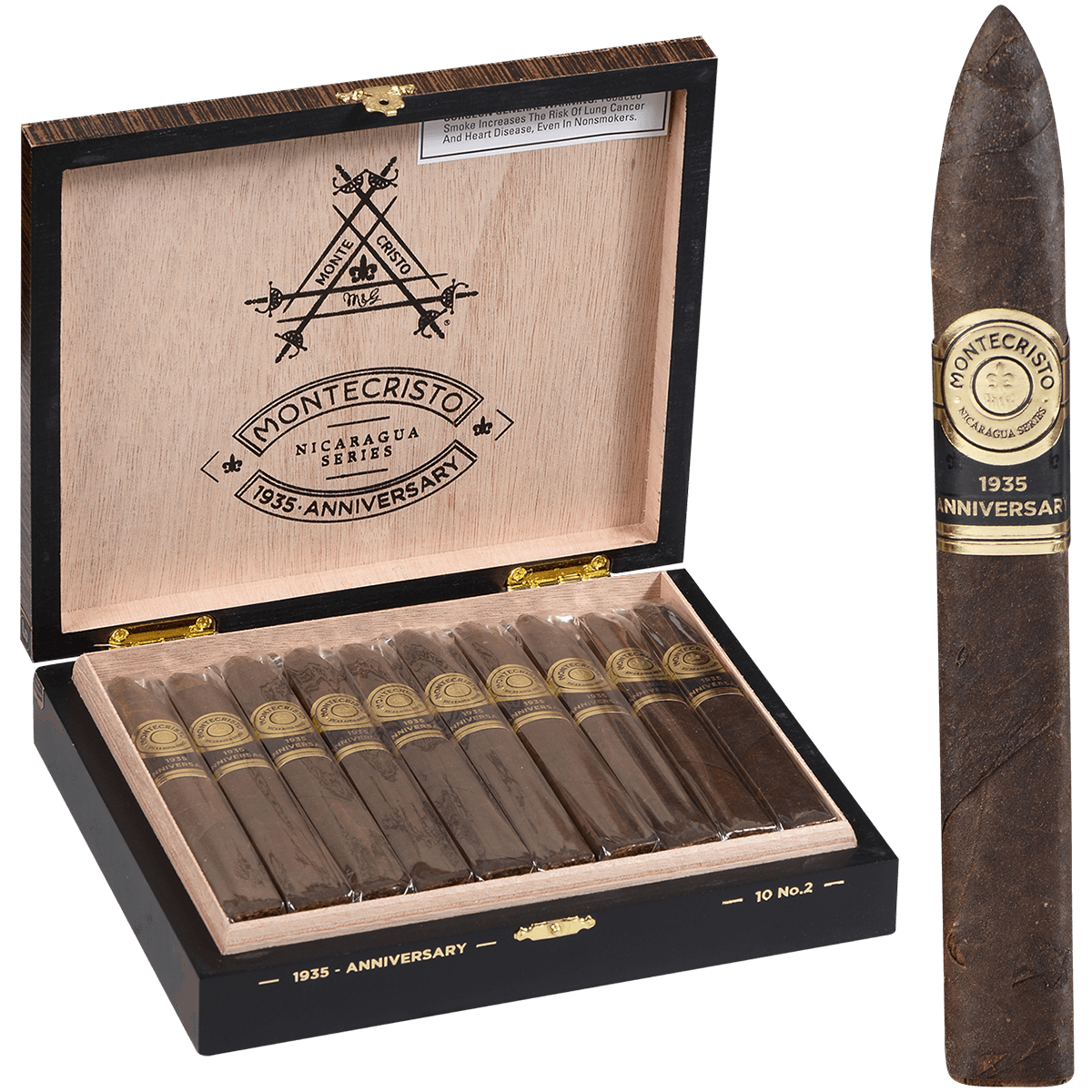 Montecristo 1935 Anniversary Nicaragua No.2 10 Ct Box 6.125X52