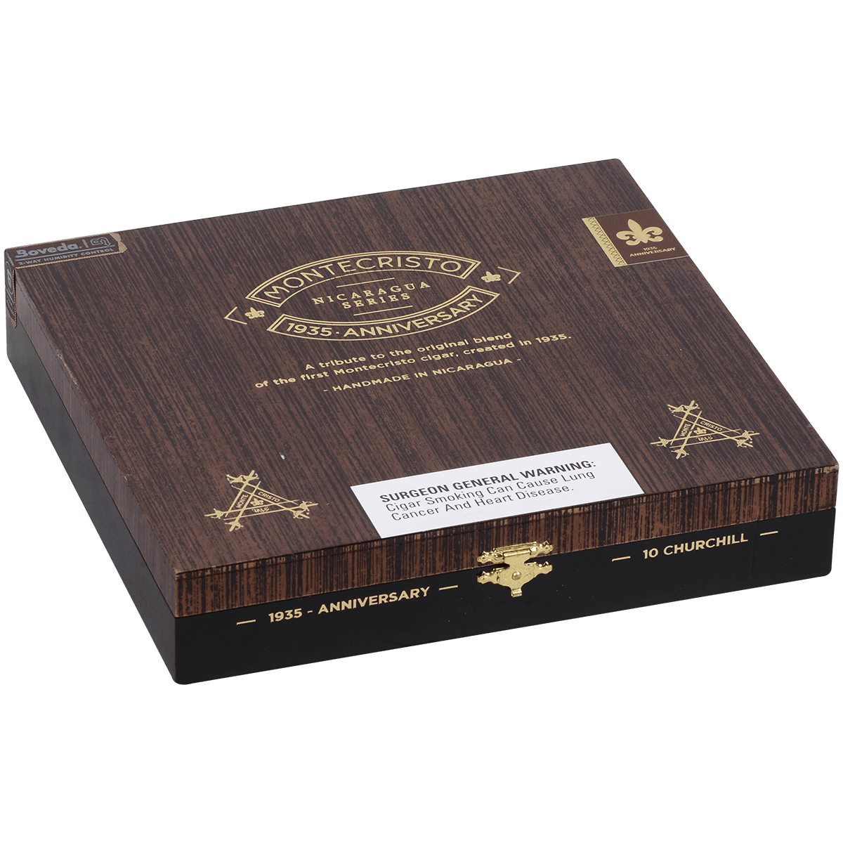 Montecristo 1935 Anniversary Nicaragua Churchill 10 Ct Box 7.00X52