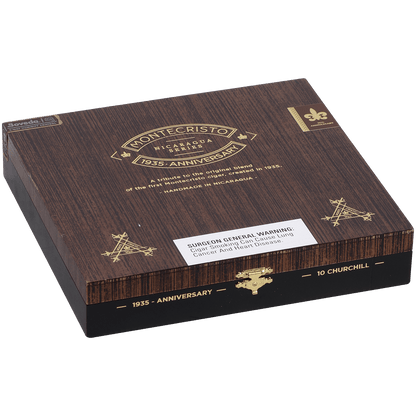 Montecristo 1935 Anniversary Nicaragua Churchill 10 Ct Box 7.00X52