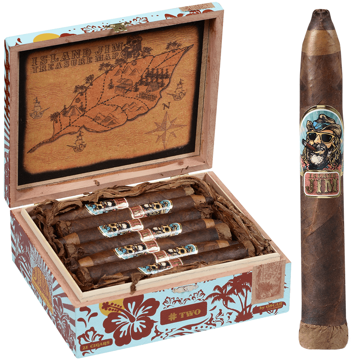 Island Jim By Oscar 21 Ct. Box 6.50X52