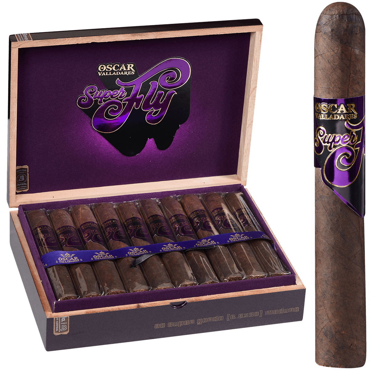 Super Fly By Oscar Maduro Toro Gordo 20 Ct Box 6.00X60