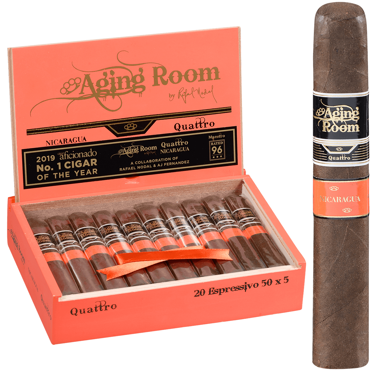 Aging Room Quattro Nicaragua Expressivo 20 Ct. Box 5.00X50