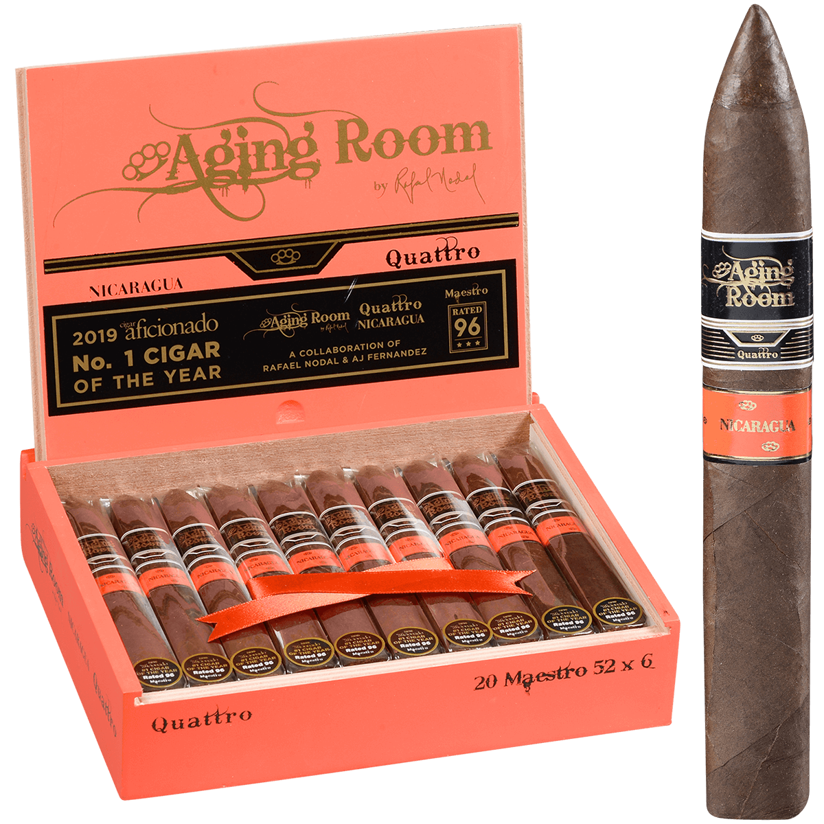 Aging Room Quattro Nicaragua Maestro 20 Ct. Box 6.00X52
