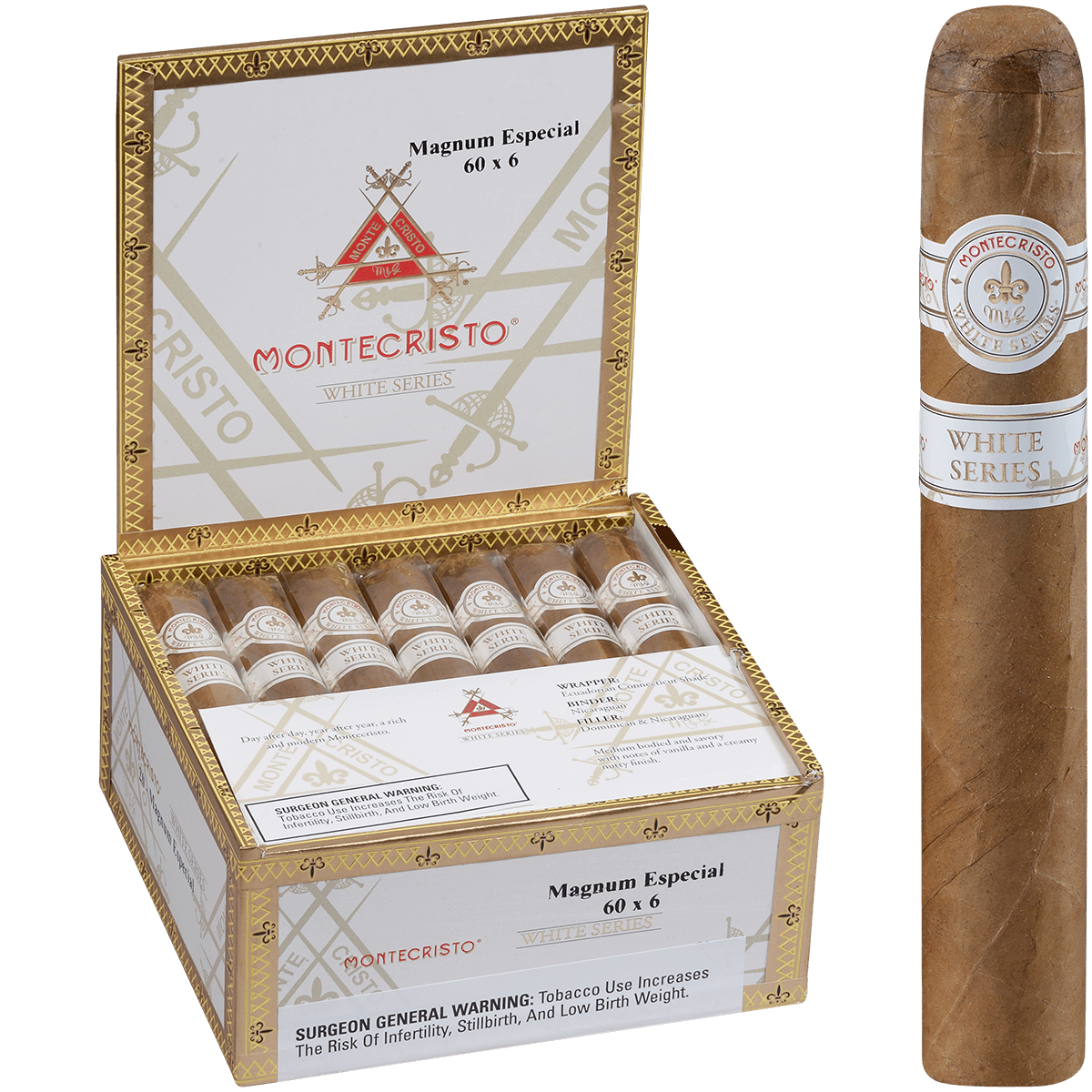 Montecristo White Magnum 20 Ct. Box 6.00X60