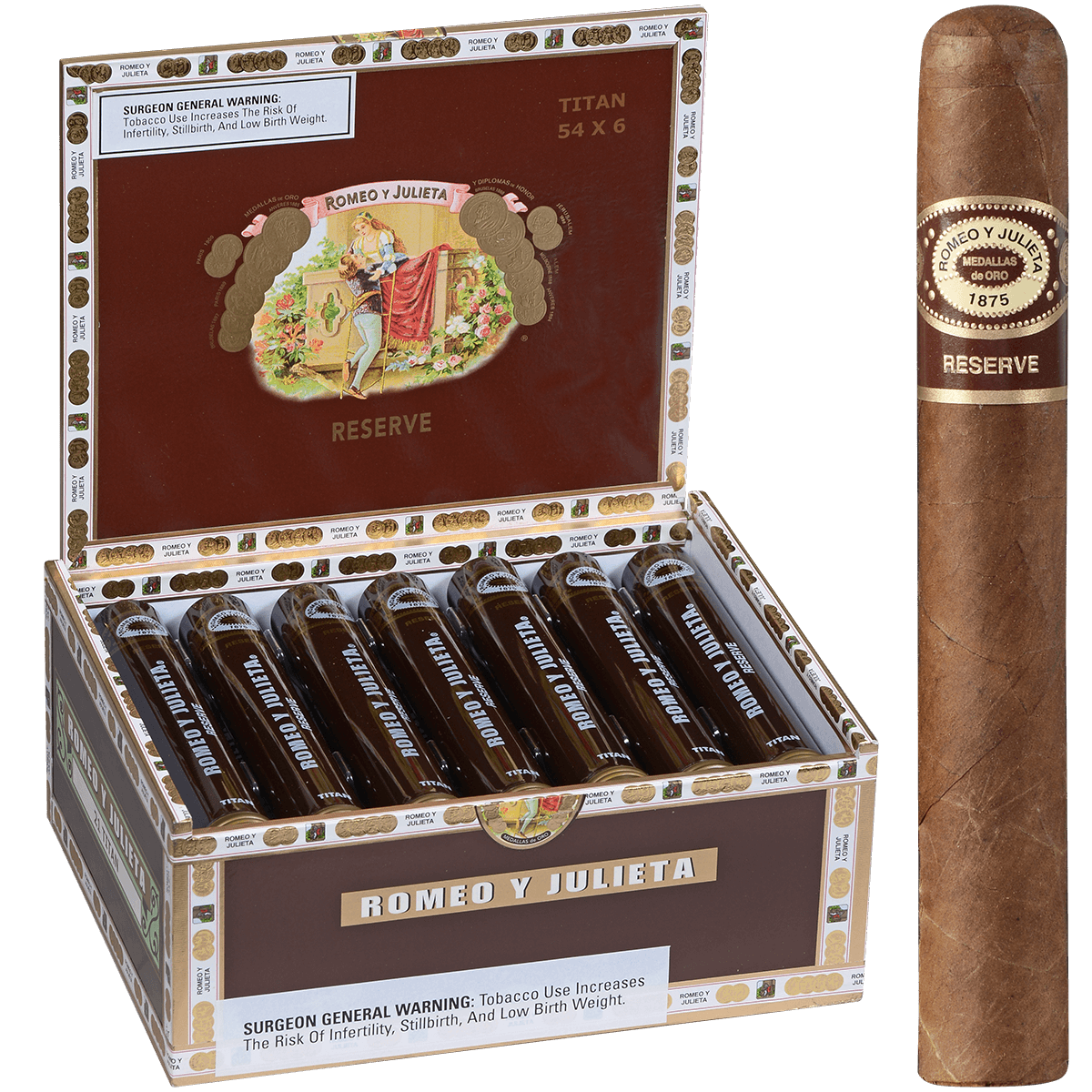 Romeo Y Julieta Habana Reserve Titan 21 Ct. Box 6.00X54