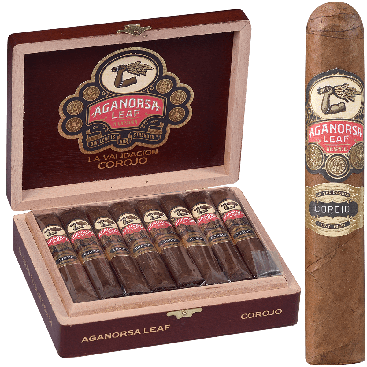 Aganorsa La Validacion Corojo Gran Robusto Bp 15 Ct Box 5.00X54