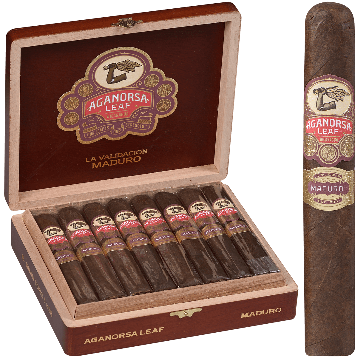 Aganorsa La Validacion Maduro Gran Toro Bp 15 Ct Box 6.00X58
