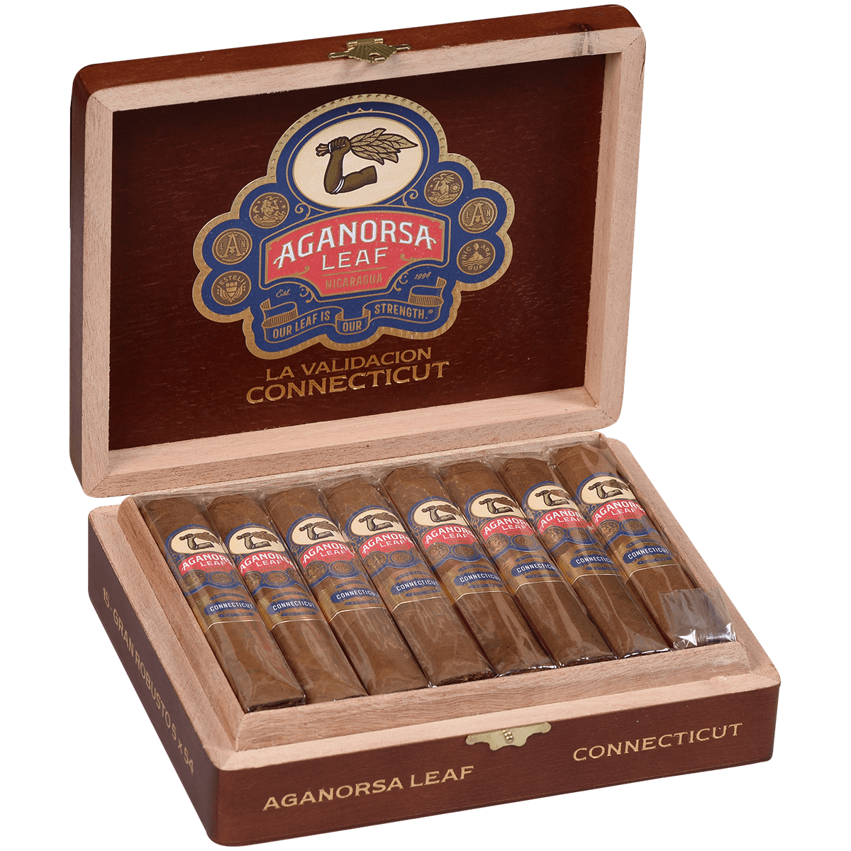 Aganorsa La Validacion Connecticut Gran Robusto Bp 15 Ct Box 5.00X54