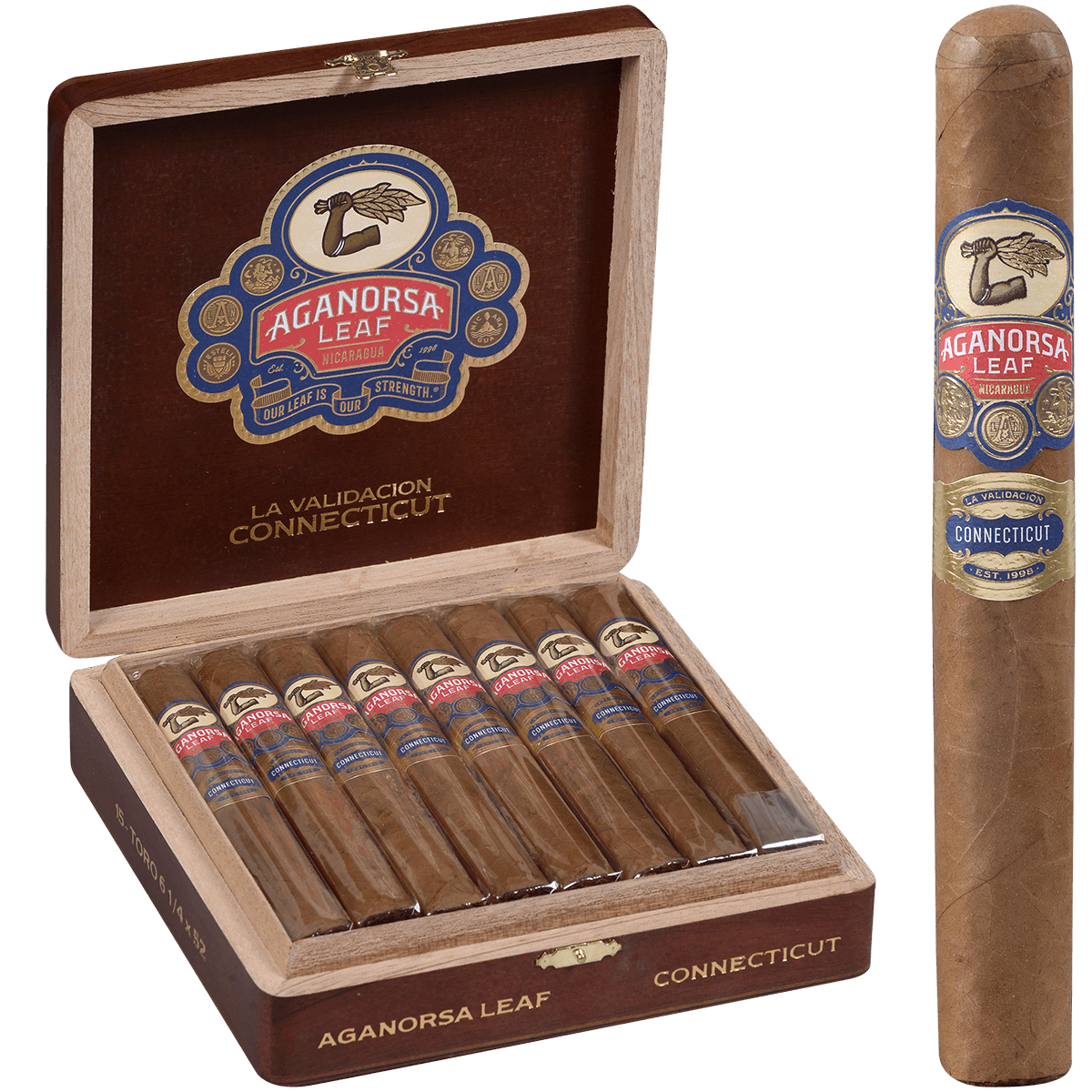 Aganorsa La Validacion Connecticut Toro Bp 15 Ct Box 6.25X52