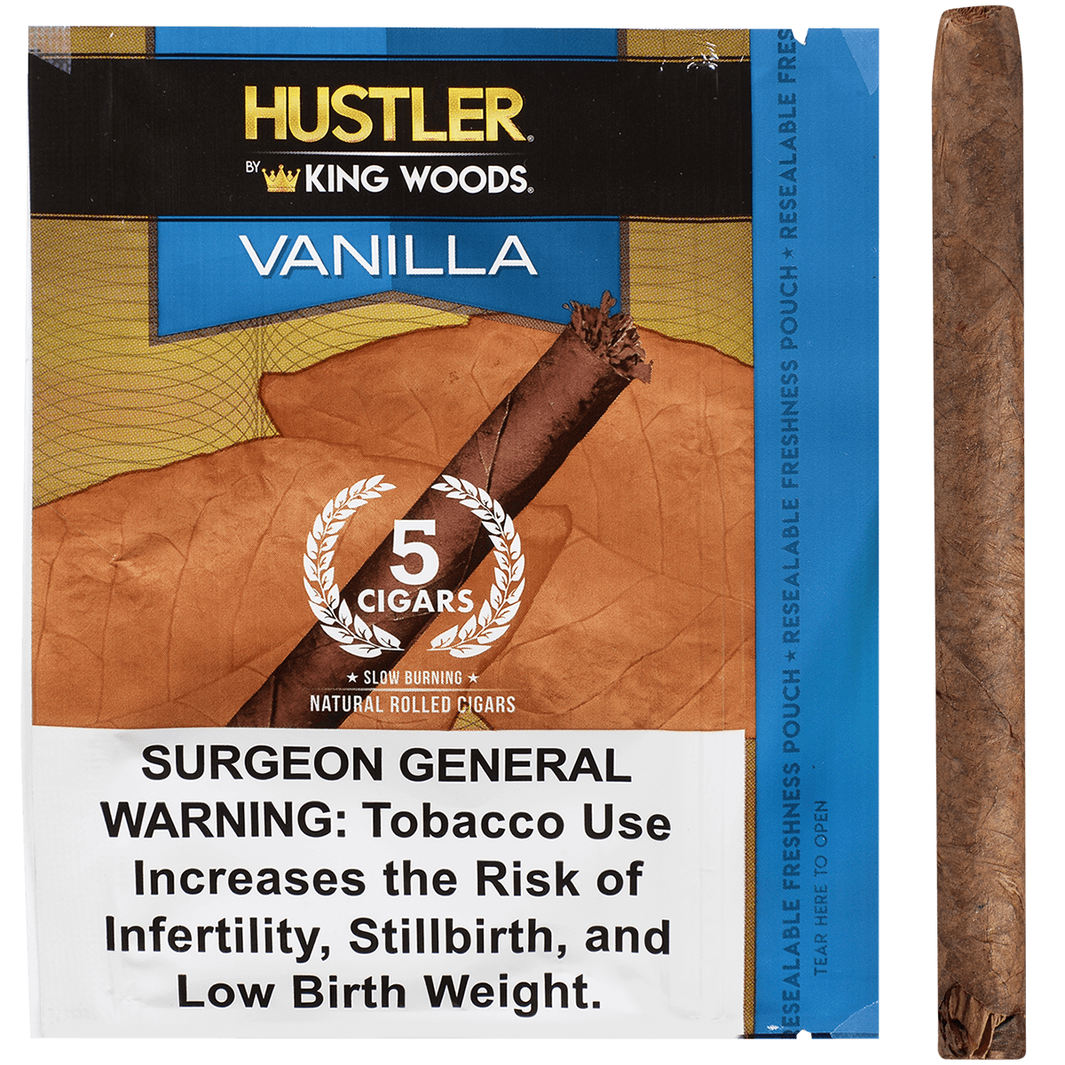 Hustler King Woods Vanilla 8/5 Packs 4.50X32