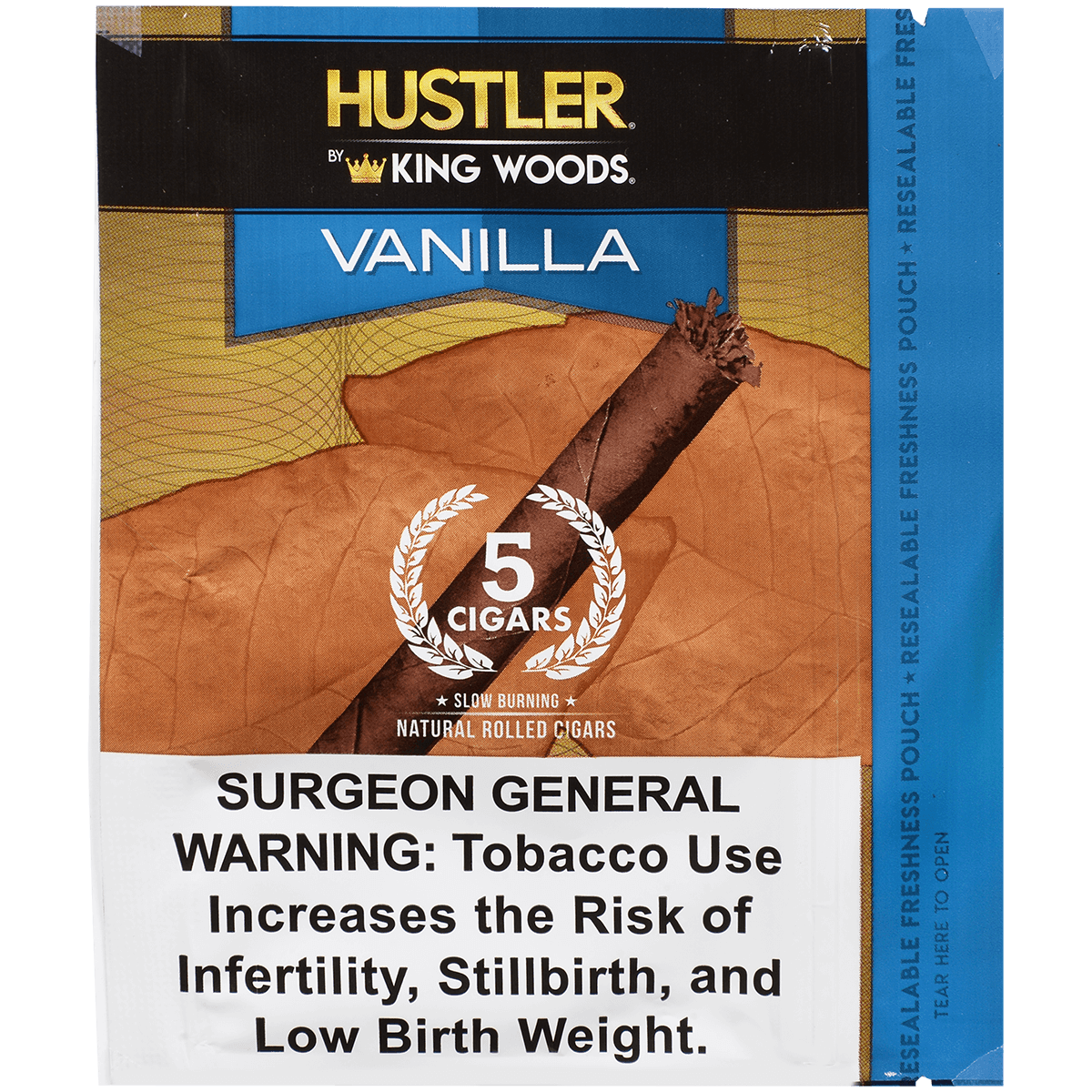 Hustler King Woods Vanilla 8/5 Packs 4.50X32
