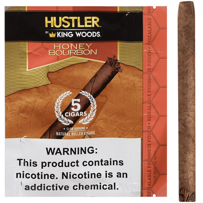 Hustler King Woods Honey Bourbon 8/5 Packs 4.50X32