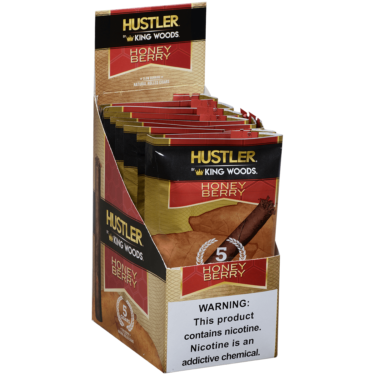 Hustler King Woods Honey Berry 8/5 Packs 4.50X32