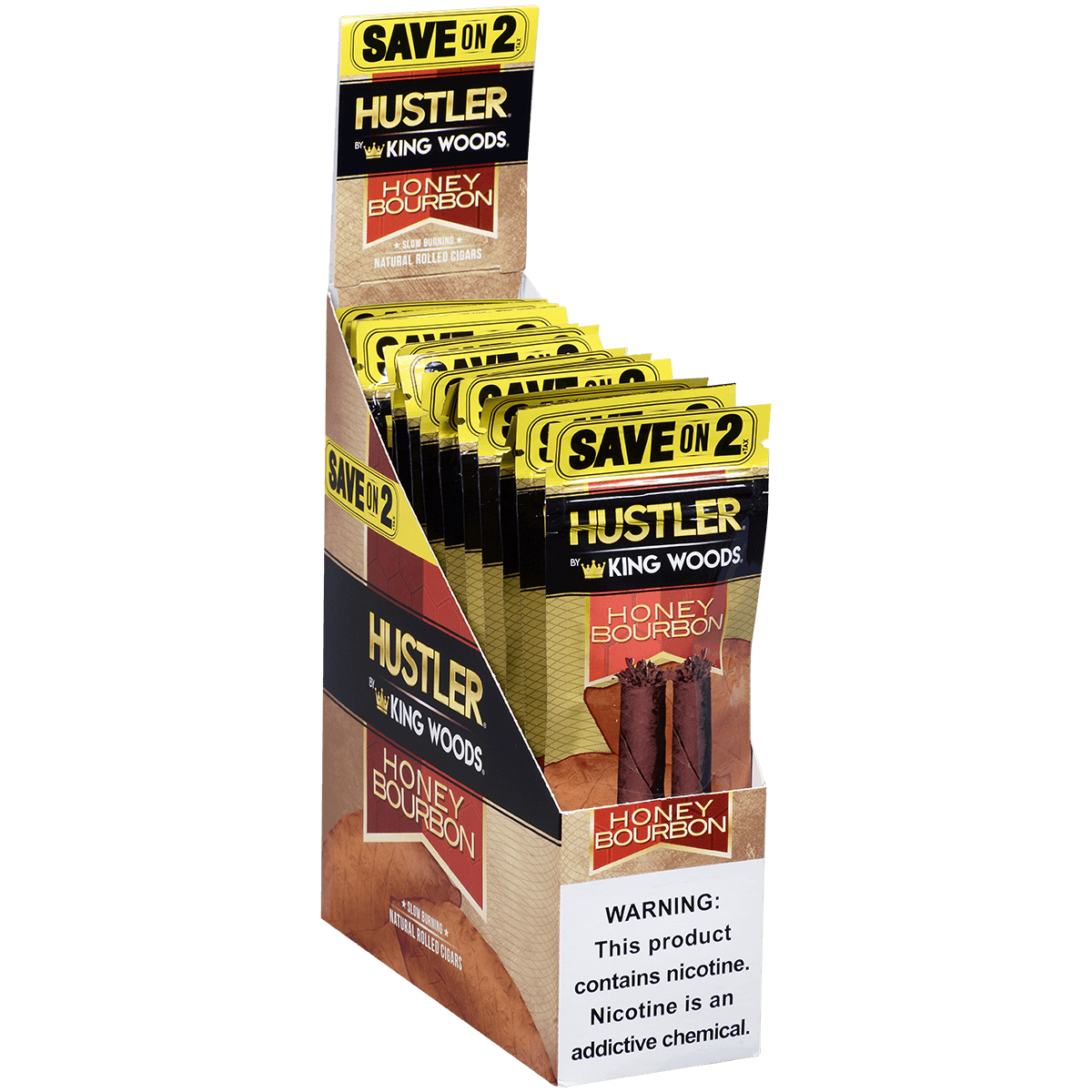 Hustler King Woods Honey Bourbon 15/2 Packs 4.50X32