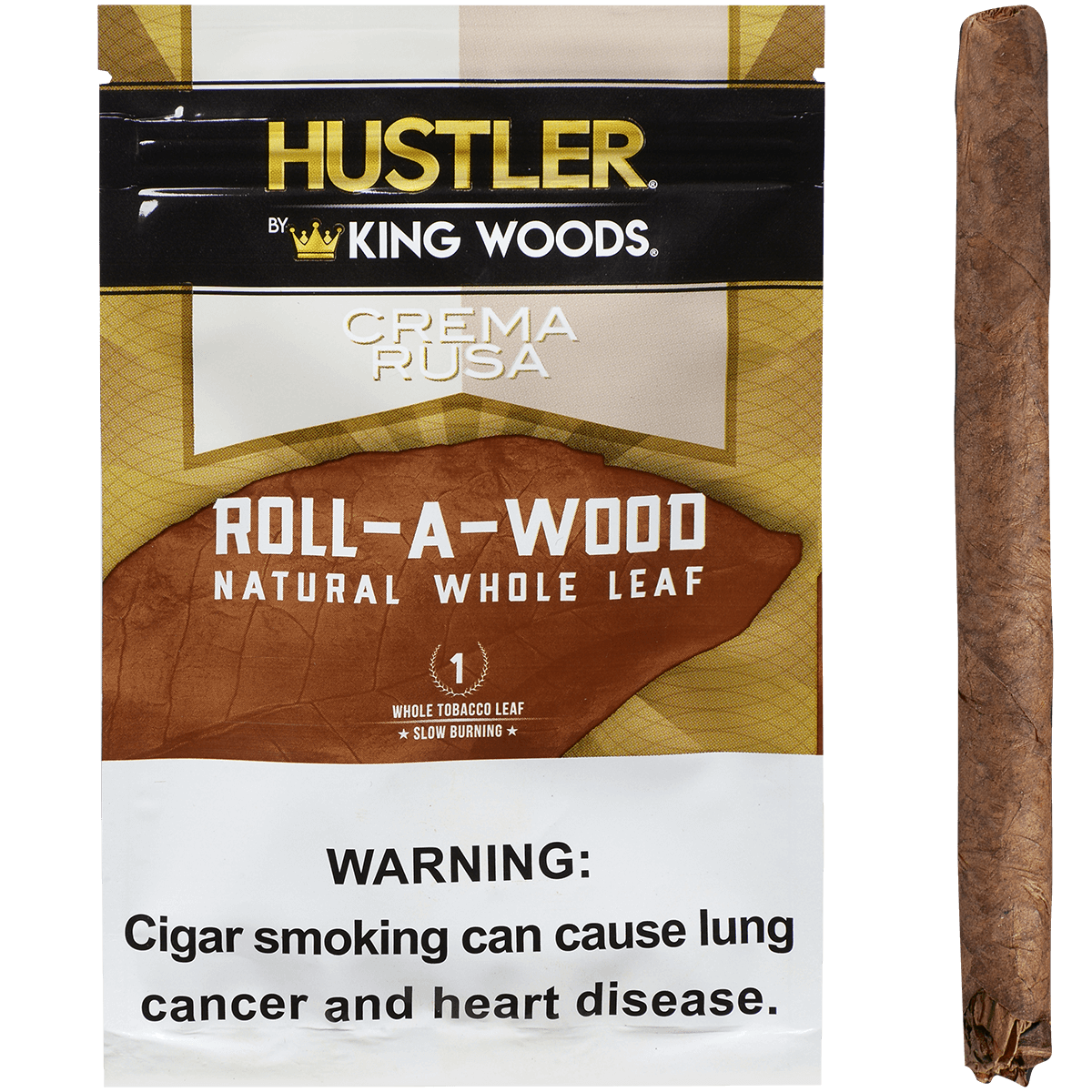 **HUSTLER KING WOODS ROLL A WOOD CREMA RUSA 6/1 POUCHES