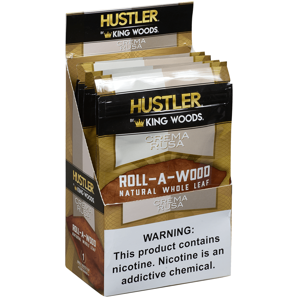 **HUSTLER KING WOODS ROLL A WOOD CREMA RUSA 6/1 POUCHES