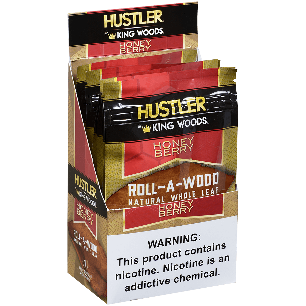 Hustler King Woods Roll A Wood Honey Berry 6/1 Pouches