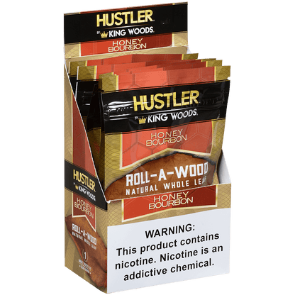 **HUSTLER KING WOODS ROLL A WOOD HONEY BOURBON 6/1 POUCHES