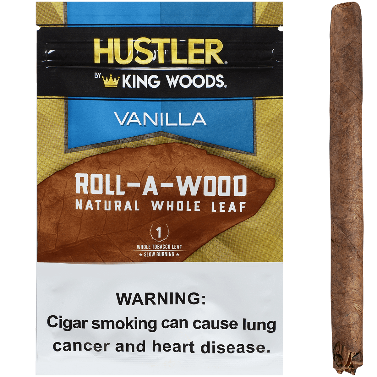 **HUSTLER KING WOODS ROLL A WOOD VANILLA 6/1 POUCHES