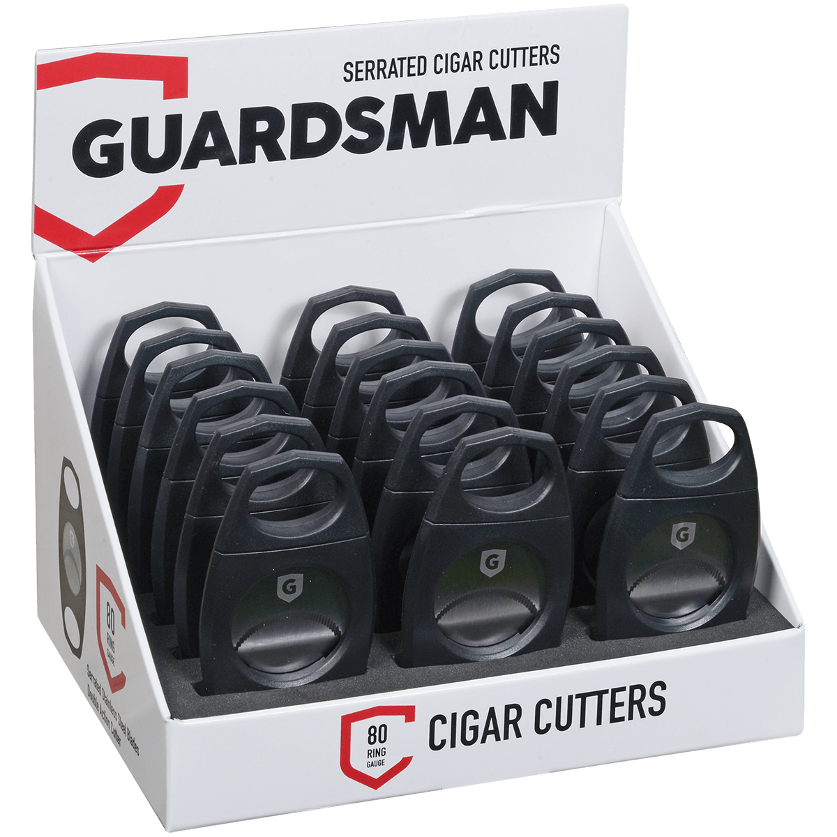Guardsman Cigar Cutter Big Kahuna Giant 80 Ring Gauge Black Display 1 18