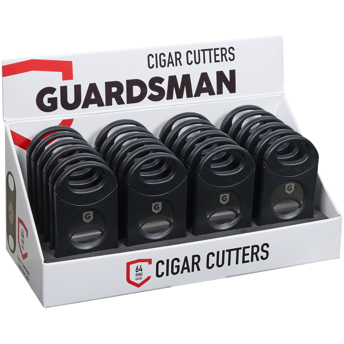 Guardsman Cigar Cutter Big Boy Black 64 Ring Gauge Display 1 24