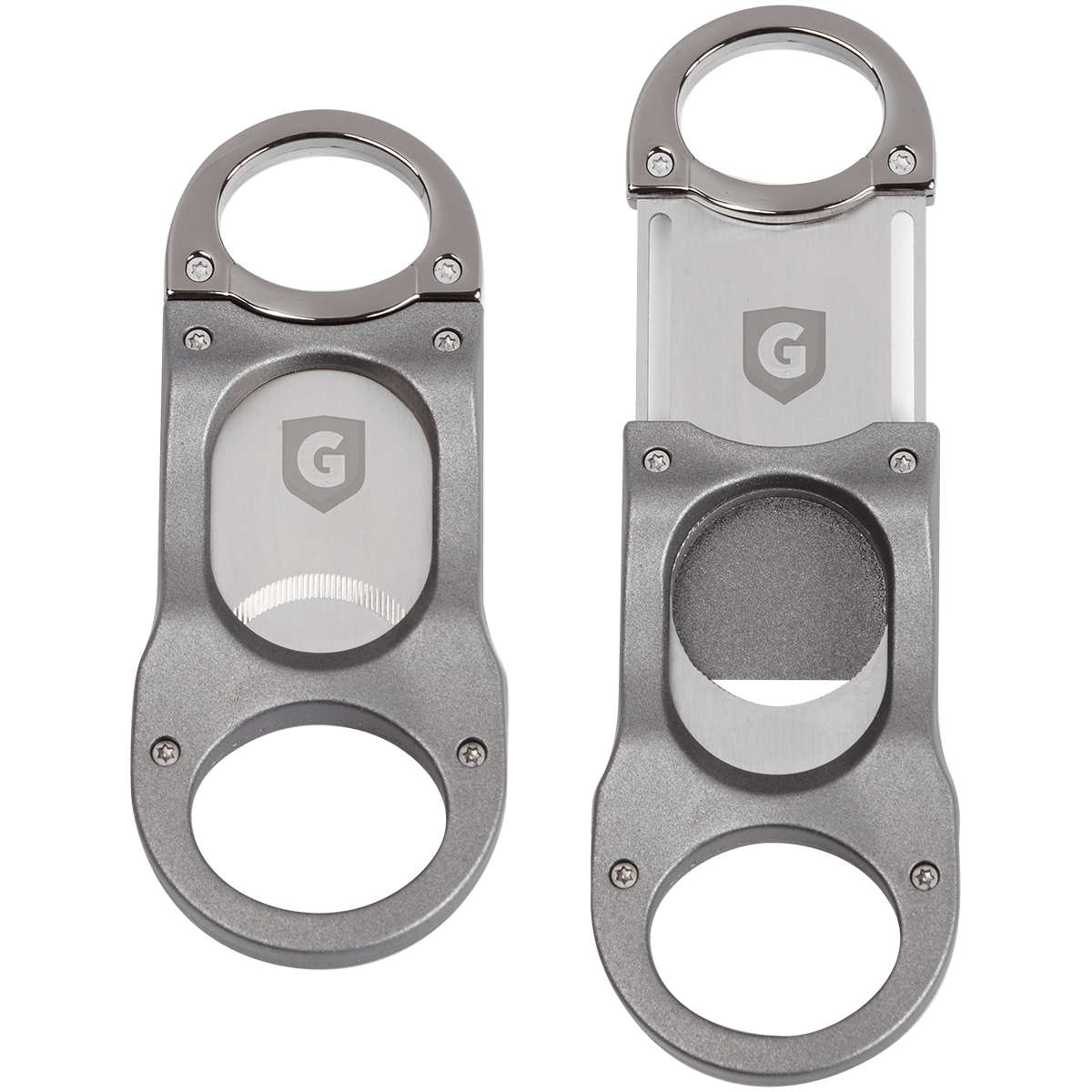 Guardsman Lighter Stealth Triple Flame Table Chrome + Shark Cigar Cutter Gunmetal Gift Set