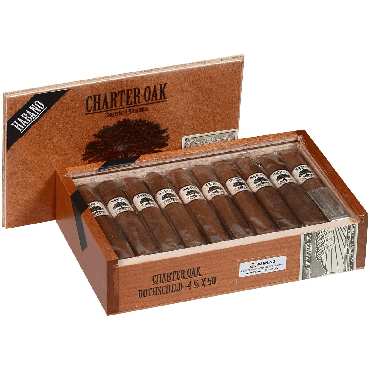 Foundation Charter Oak Habano Rothschild 20 Ct Box 4.50X50