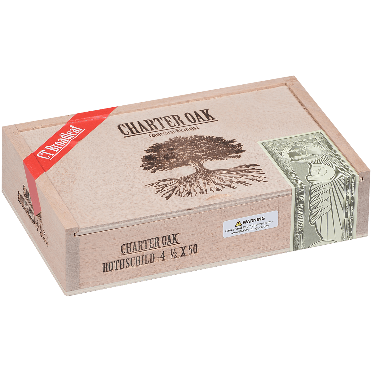 Foundation Charter Oak Connecticut Bl Maduro Rothschild 20 Ct Box 4.50X50