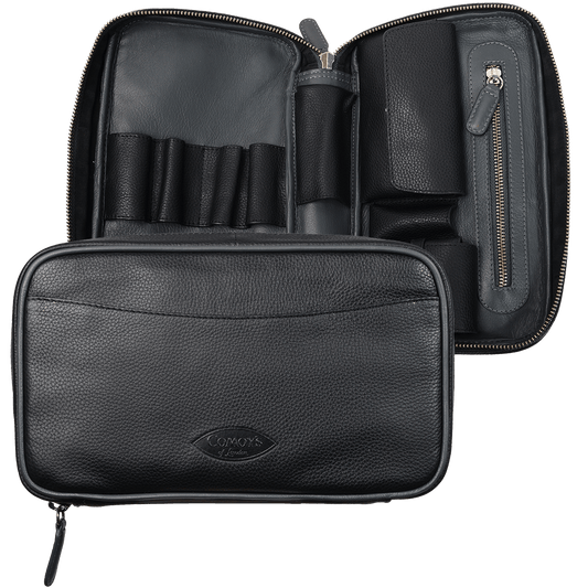 Tobacco Pouch Comoys Multi Pipe Travel Case Black & Grey