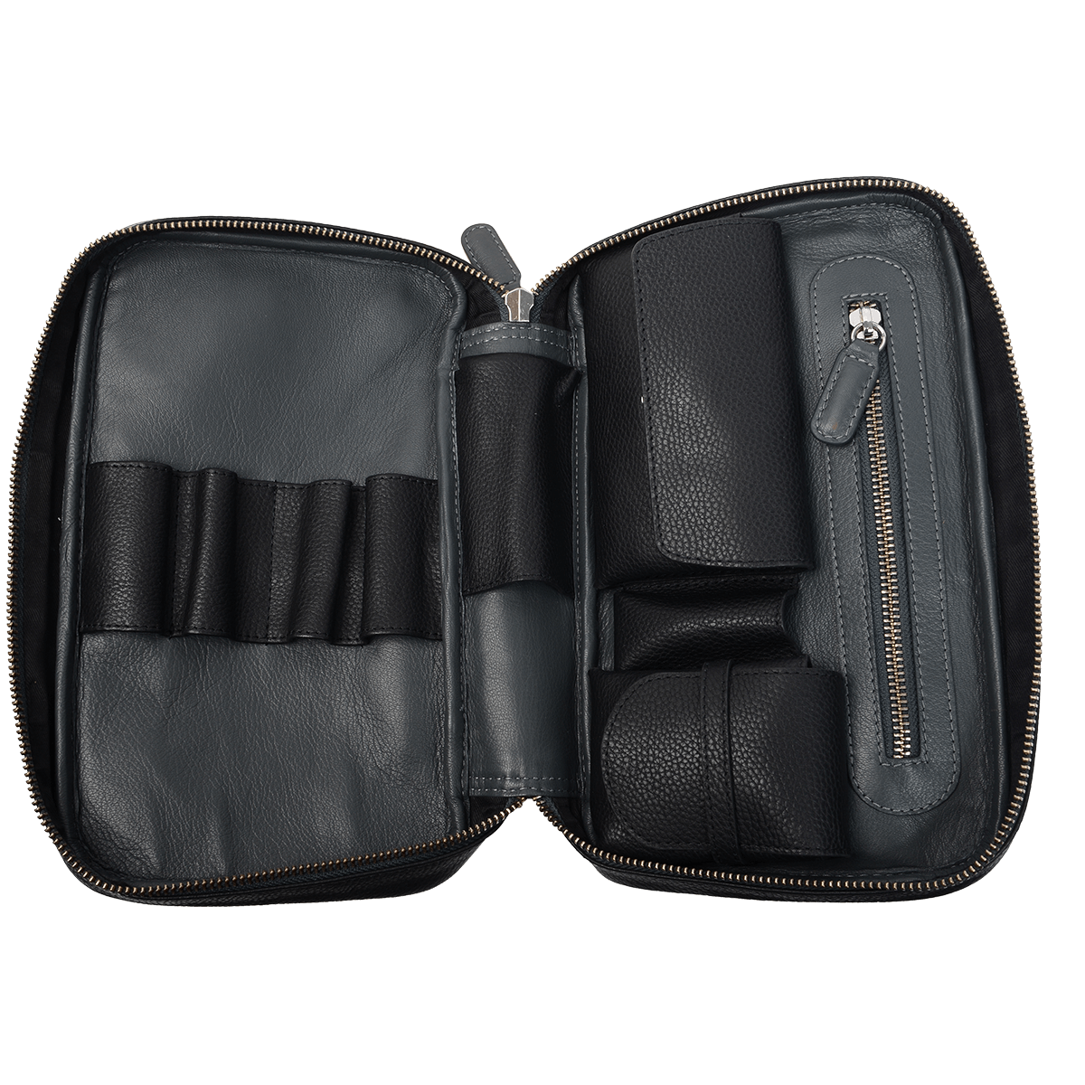 Tobacco Pouch Comoys Multi Pipe Travel Case Black & Grey