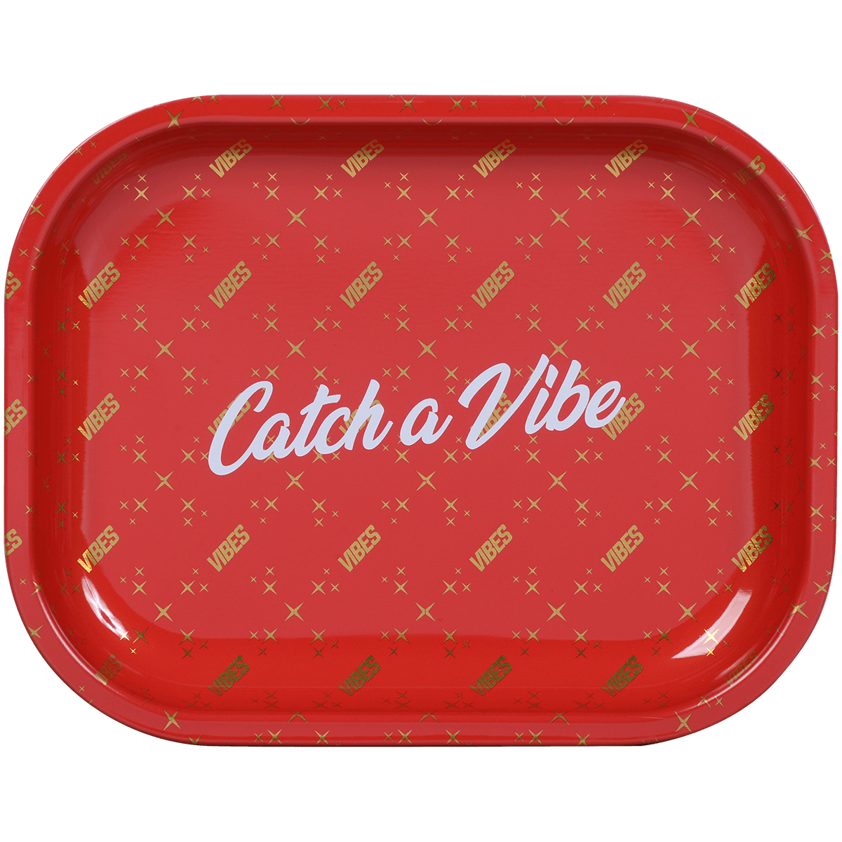 Rolling Metal Tray Vibes - Catch A Vibe Red - Small