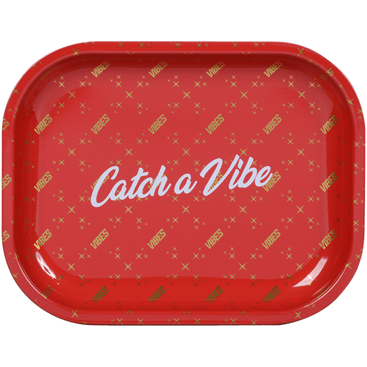Rolling Metal Tray Vibes - Catch A Vibe Red - Small