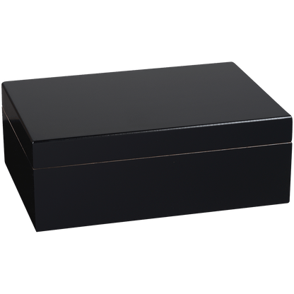 Humidor Desktop Porto 40-70 Ct Black 12.5"Wx 8.75"Dx 4.5"H