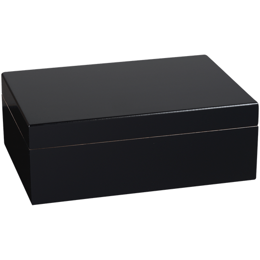 Humidor Desktop Porto 40-70 Ct Black 12.5"Wx 8.75"Dx 4.5"H