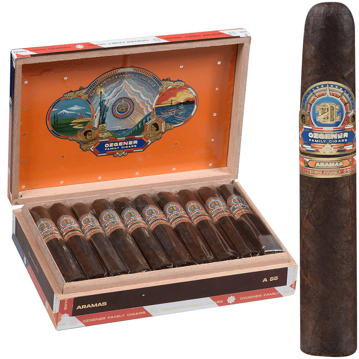Crowned Heads Ozgener Aramas A55 20 Ct Box 5.50X56