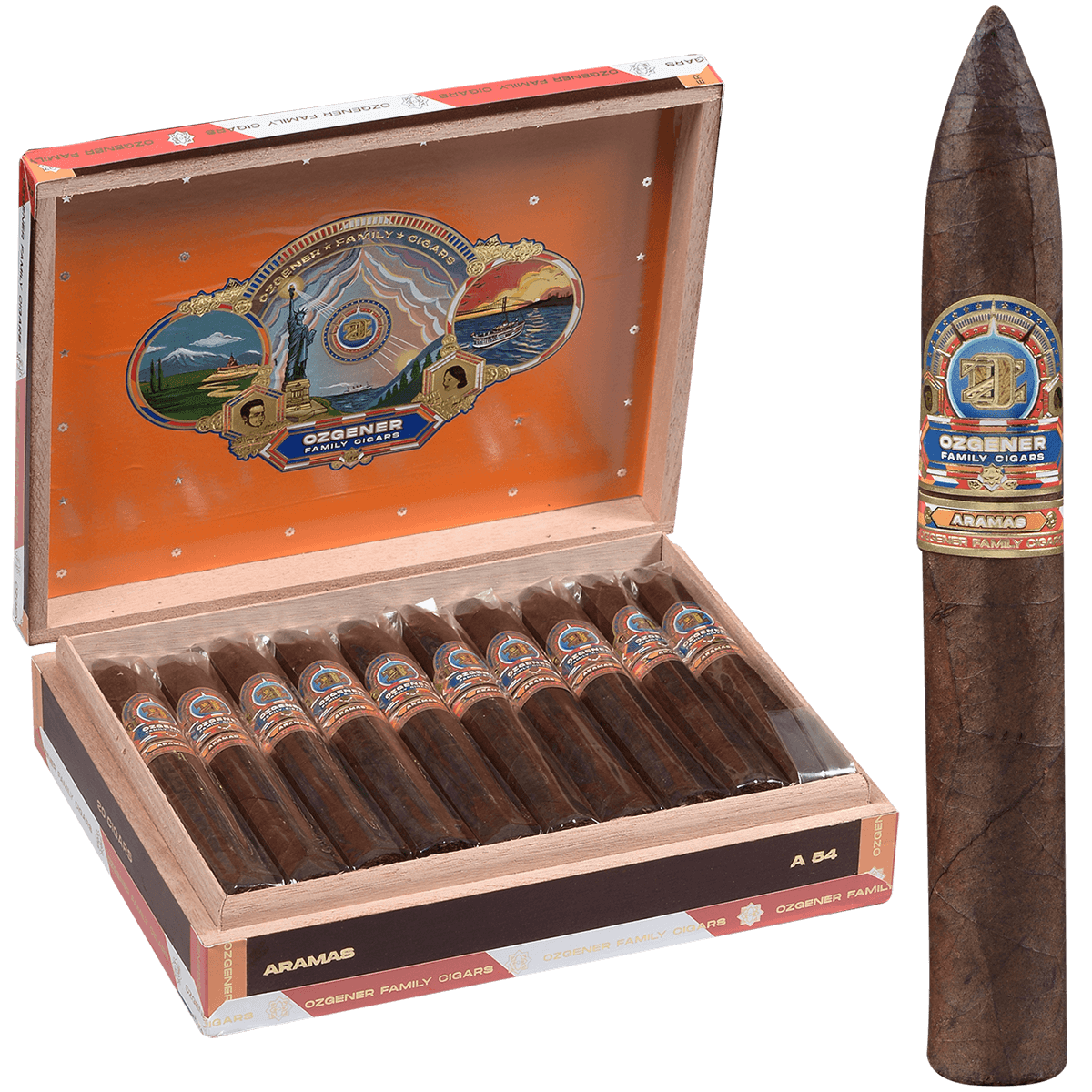Crowned Heads Ozgener Aramas A54 Torpedo 20 Ct Box 5.25X55