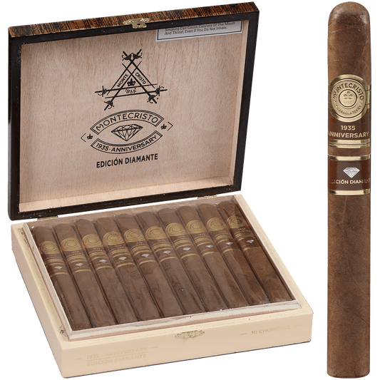 Montecristo 1935 Anniversary Edicion Diamante Churchill 10 Ct. 7.00X54