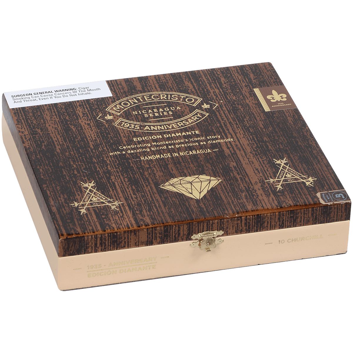 Montecristo 1935 Anniversary Edicion Diamante Churchill 10 Ct. 7.00X54