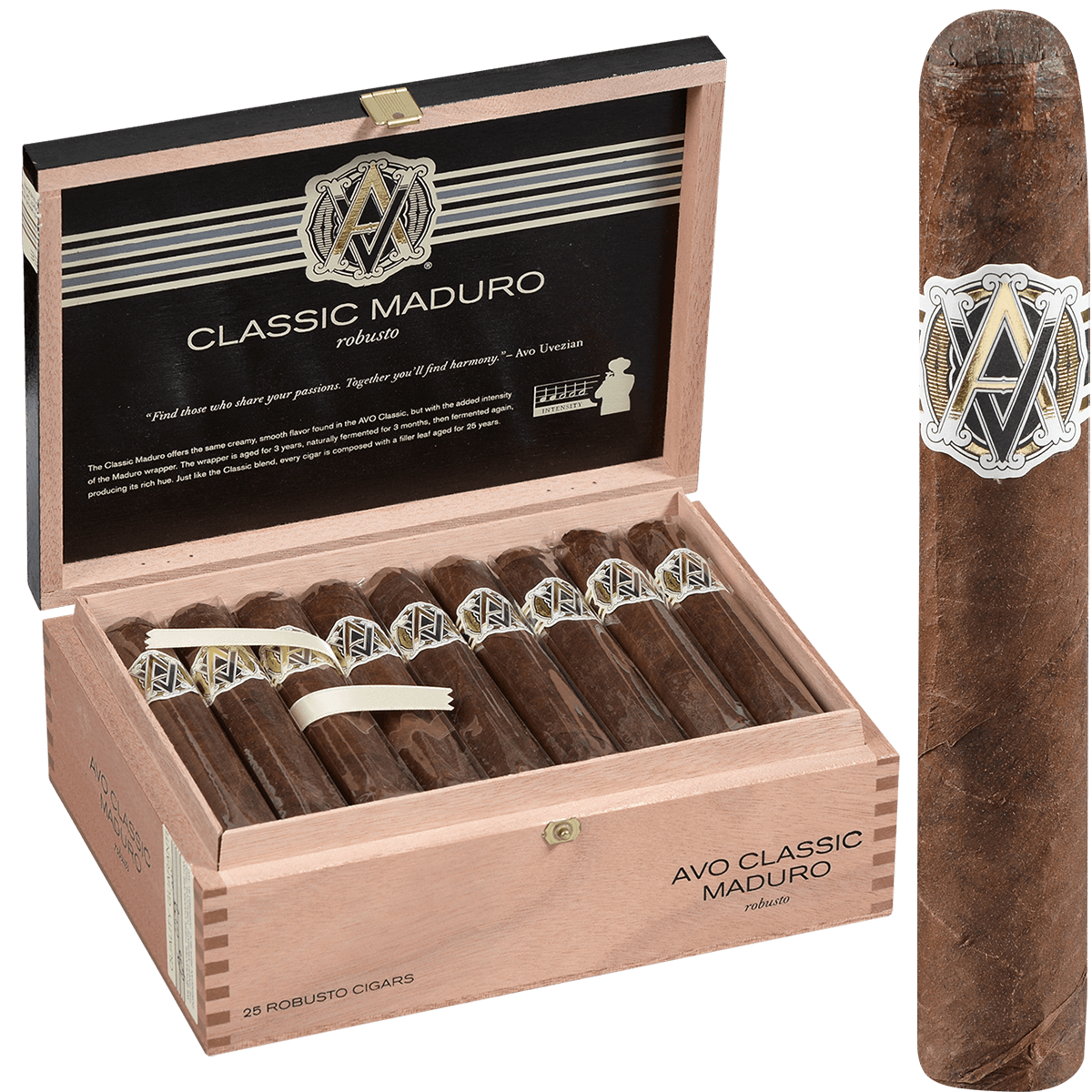 Avo Classic Maduro Robusto 25 Ct Box 5.00X50